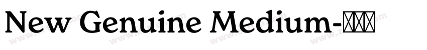 New Genuine Medium字体转换